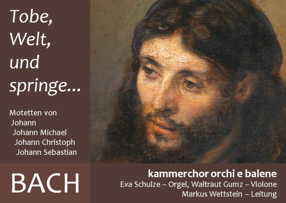 Konzertmotiv:in Junger Jude als Christus von Rembrandt mit Beschriftung der Konzertdaten